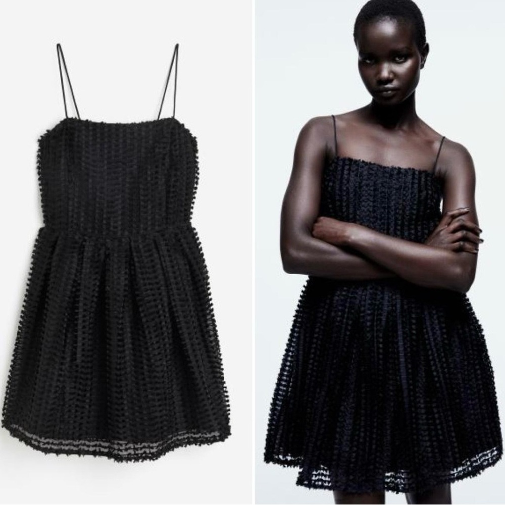 H&M textured mini dress